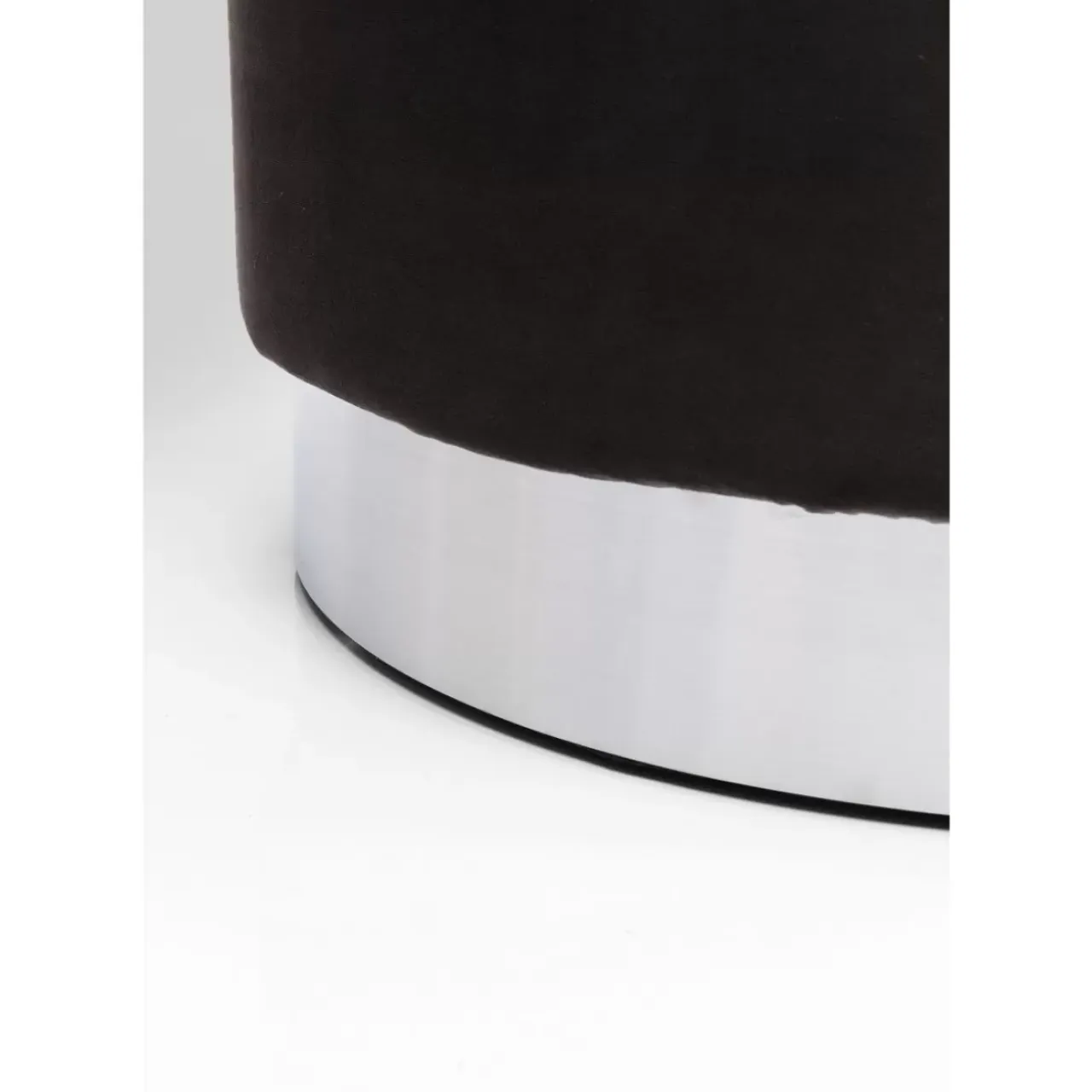 Sitzbänke-KARE Design Hocker Cherry Dunkelgrau Silver O55Cm