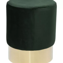 Sitzbänke-KARE Design Hocker Cherry Dunkelgrun Brass O35Cm