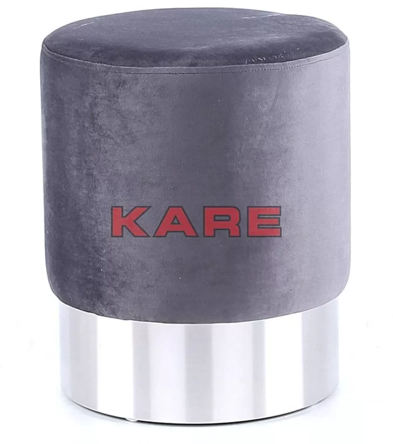 Sitzbänke-KARE Design Hocker Cherry Hellgrau Silver O35Cm