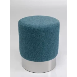 Sitzbänke-KARE Design Hocker Cherry Lina Blau Silver O35Cm