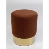 Sitzbänke-KARE Design Hocker Cherry Lina Braun Brass O35Cm