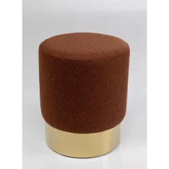 Sitzbänke-KARE Design Hocker Cherry Lina Braun Brass O35Cm