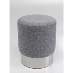 Sitzbänke-KARE Design Hocker Cherry Lina Grau Silver O35Cm