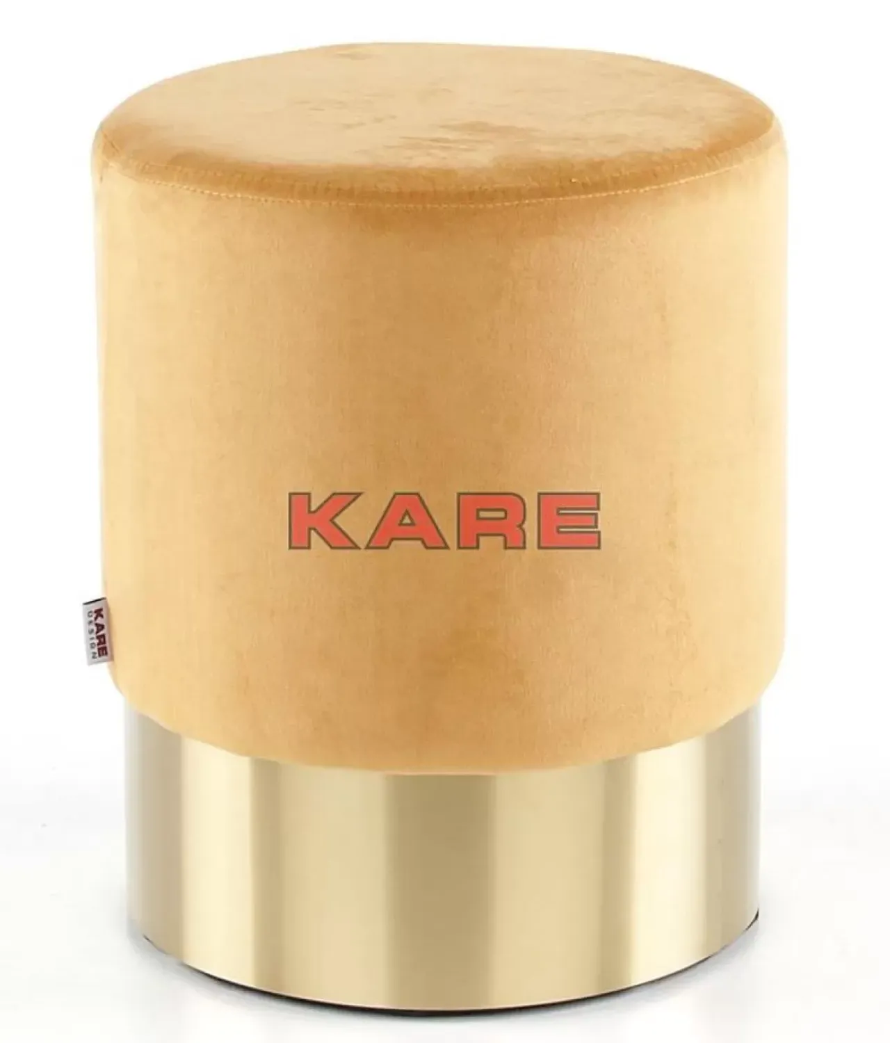 Sitzbänke-KARE Design Hocker Cherry Orange Brass O35Cm