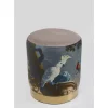 Sitzbänke-KARE Design Hocker Cherry Parrot Brass O32Cm