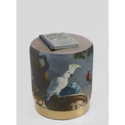 Sitzbänke-KARE Design Hocker Cherry Parrot Brass O32Cm