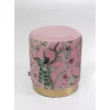 Sitzbänke-KARE Design Hocker Cherry Peacock Brass O32Cm
