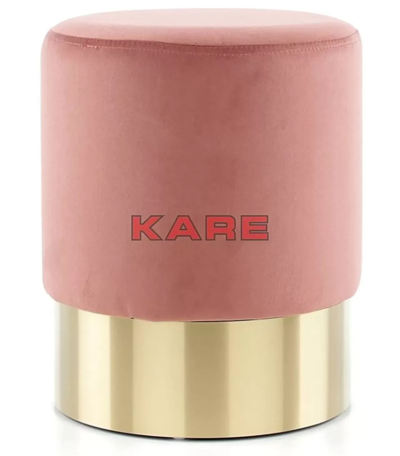 Sitzbänke-KARE Design Hocker Cherry Rose Brass O35Cm