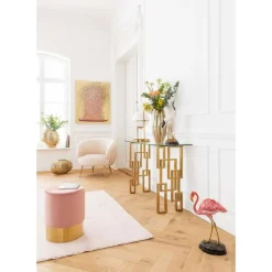 Sitzbänke-KARE Design Hocker Cherry Rose Brass O35Cm