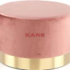 Sitzbänke-KARE Design Hocker Cherry Rose Brass O55Cm