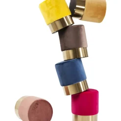 Sitzbänke-KARE Design Hocker Cherry Rose Brass O45Cm