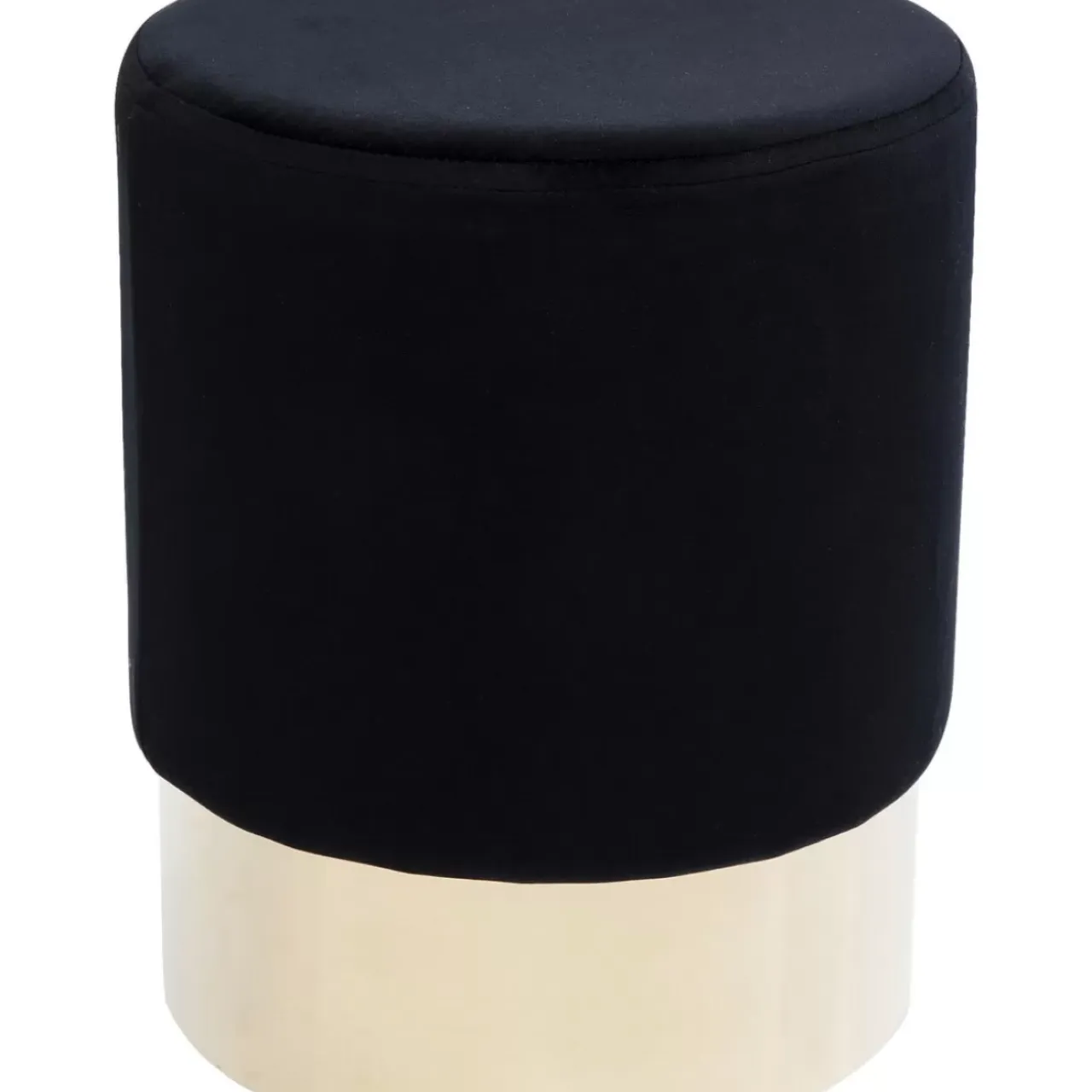 Sitzbänke-KARE Design Hocker Cherry Schwarz Brass O35Cm
