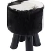Sitzbänke-KARE Design Hocker Flint Stone Schwarz O35Cm