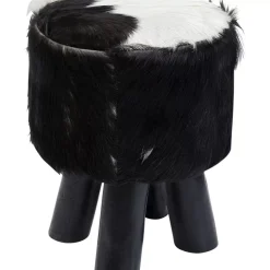Sitzbänke-KARE Design Hocker Flint Stone Schwarz O35Cm