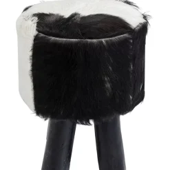 Sitzbänke-KARE Design Hocker Flint Stone Schwarz O35Cm