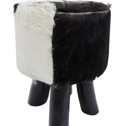 Sitzbänke-KARE Design Hocker Flint Stone Schwarz O35Cm