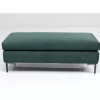 Sitzbänke-KARE Design Hocker Gianni Velvet Dunkelgrun Schwarz