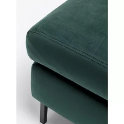 Sitzbänke-KARE Design Hocker Gianni Velvet Dunkelgrun Schwarz