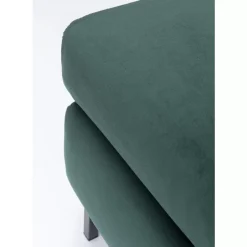 Sitzbänke-KARE Design Hocker Gianni Velvet Dunkelgrun Schwarz
