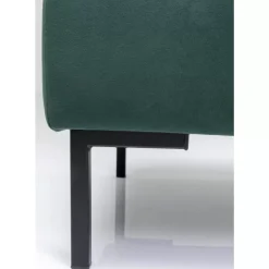 Sitzbänke-KARE Design Hocker Gianni Velvet Dunkelgrun Schwarz