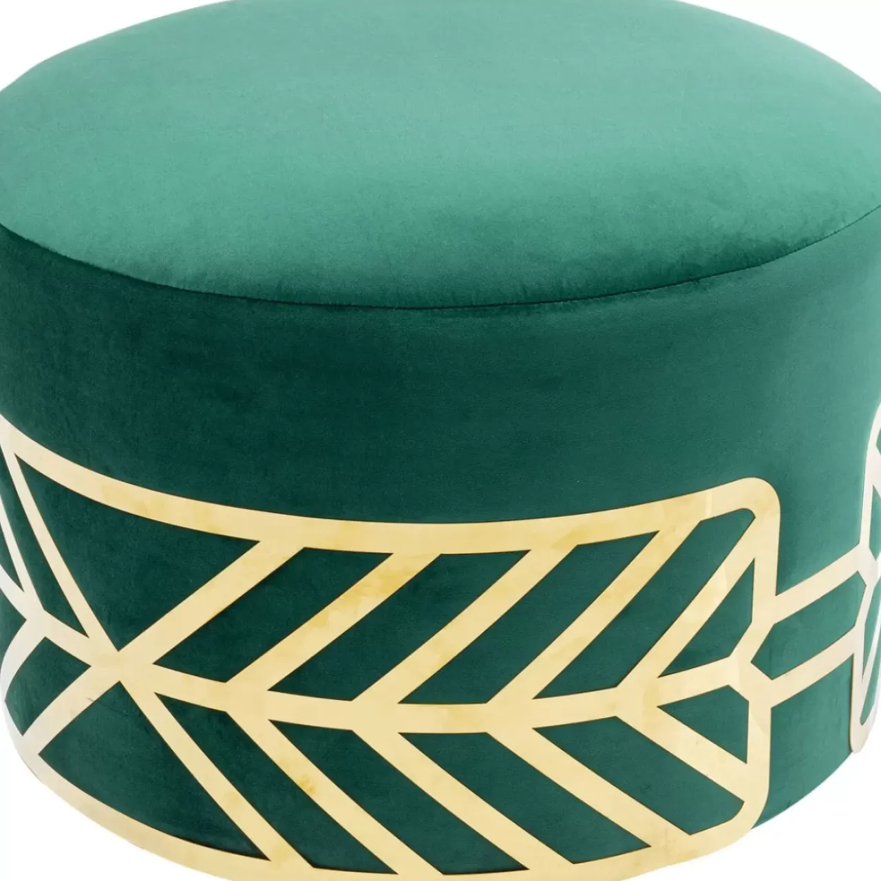 Sitzbänke-KARE Design Hocker Jenna Grun O61Cm