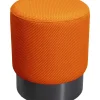 Sitzbänke-KARE Design Hocker Jody Orange Mesh Schwarz O35Cm
