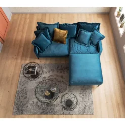 Sitzbänke-KARE Design Hocker Lullaby Petrol