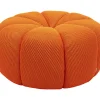 Sitzbänke-KARE Design Hocker Peppo Lounge Orange O80Cm