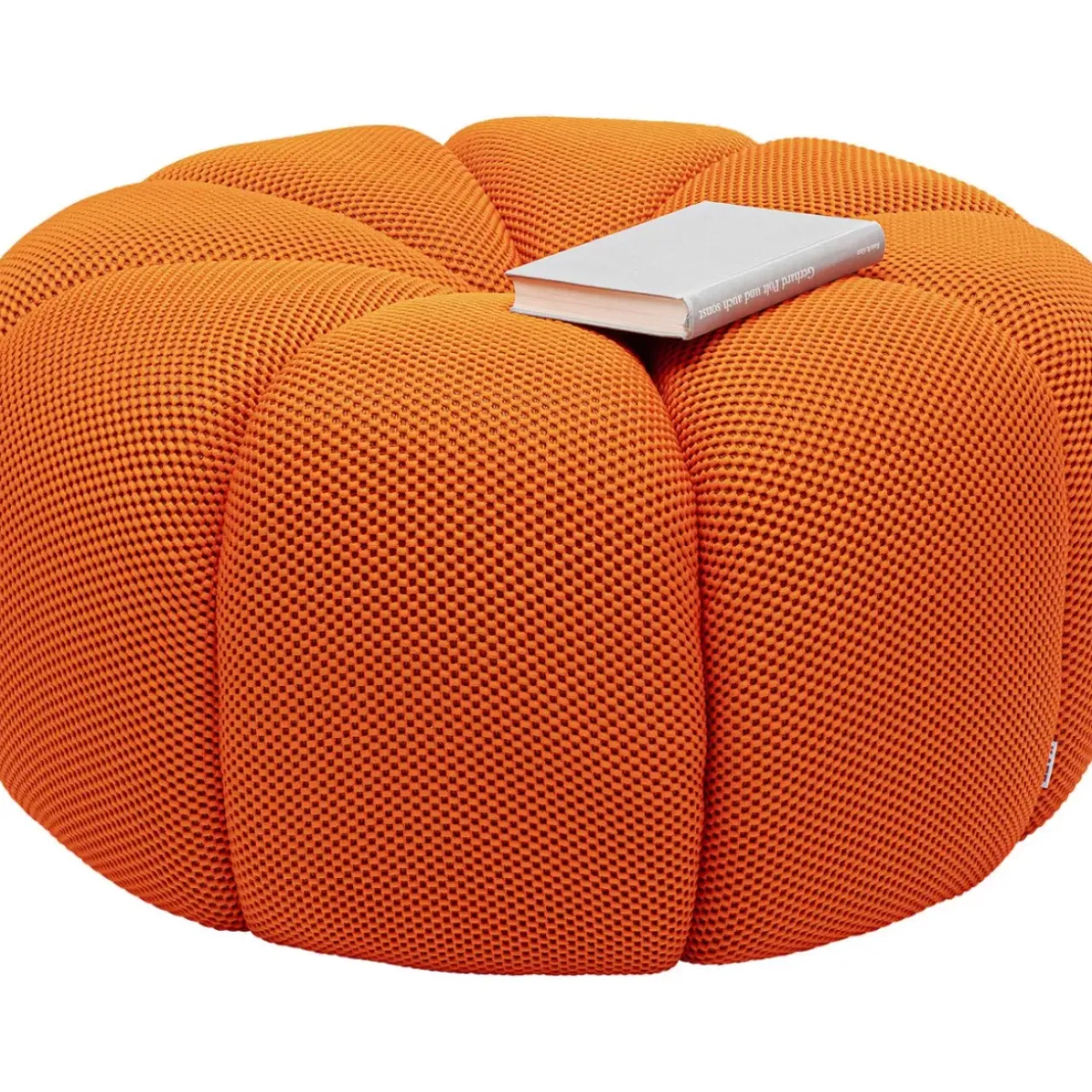 Sitzbänke-KARE Design Hocker Peppo Lounge Orange O80Cm