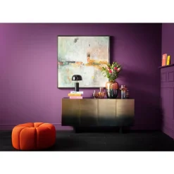 Sitzbänke-KARE Design Hocker Peppo Lounge Orange O80Cm