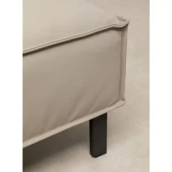 Sitzbänke-KARE Design Hocker Victor Leder Grau