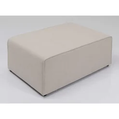 Sitzbänke-KARE Design Infinity Hocker Elements Creme 68X100Cm