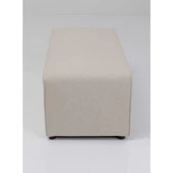 Sitzbänke-KARE Design Infinity Hocker Elements Creme 50X100Cm