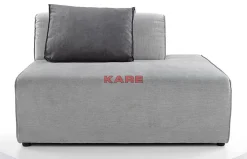 Sofas & Couches-KARE Design Infinity Ottomane Semi Elements Grau Rechts