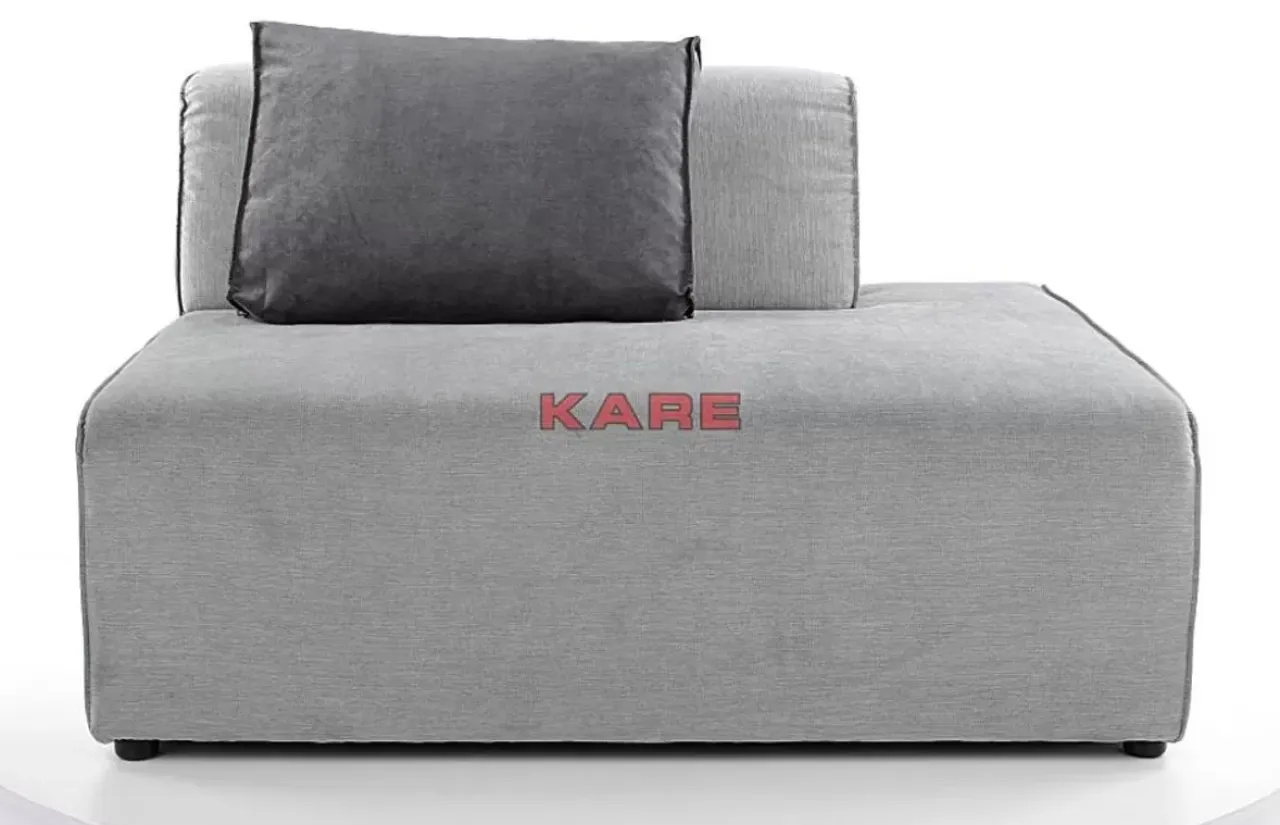 Sofas & Couches-KARE Design Infinity Ottomane Semi Elements Grau Rechts