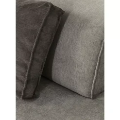 Sofas & Couches-KARE Design Infinity Ottomane Semi Elements Grau Rechts