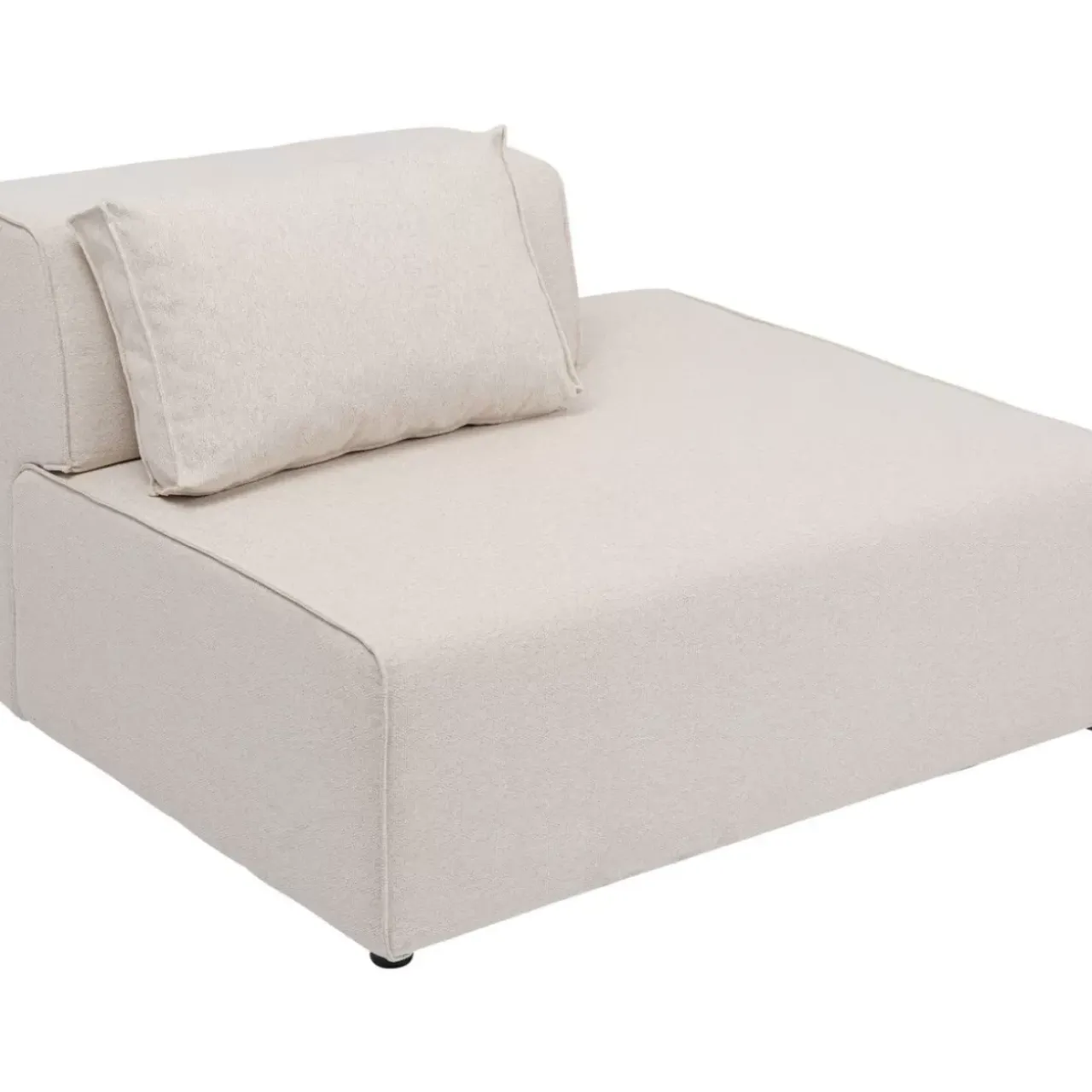 Sofas & Couches-KARE Design Infinity Ottomane Semi Elements Creme Rechts 120Cm