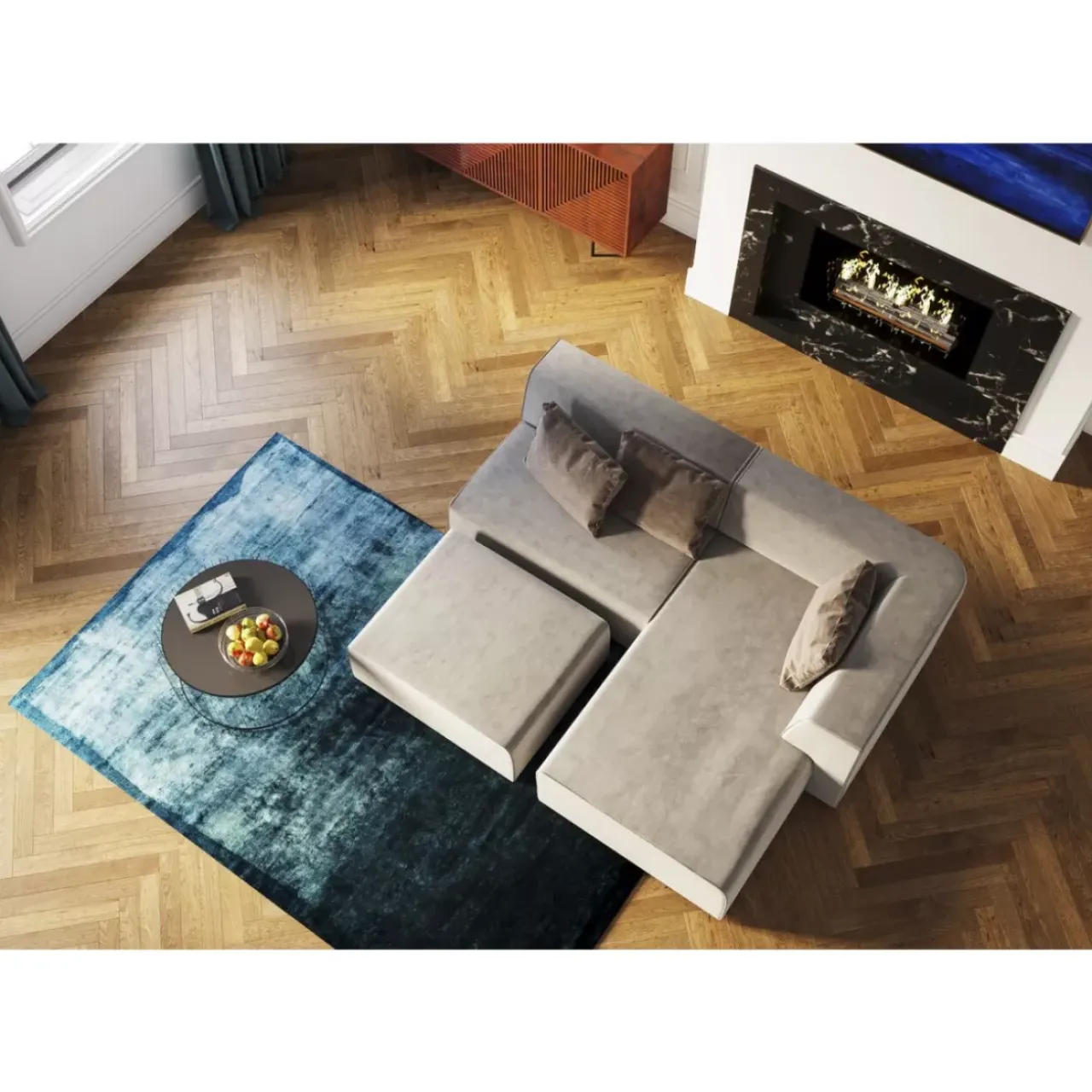 Sofas & Couches-KARE Design Infinity 2-Sitzer 80 Elements Grau