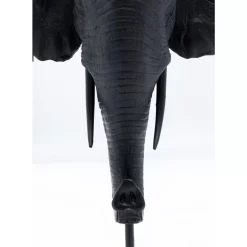 Kerzenständer & Laternen-KARE Design Kerzenständer Elephant Head Schwarz 49Cm