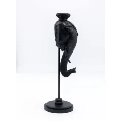 Kerzenständer & Laternen-KARE Design Kerzenständer Elephant Head Schwarz 49Cm