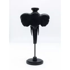 Kerzenständer & Laternen-KARE Design Kerzenständer Elephant Head Schwarz 49Cm
