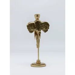 Kerzenständer & Laternen-KARE Design Kerzenständer Elephant Head Gold 36Cm