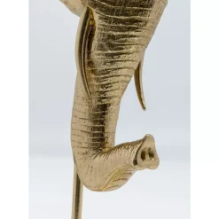 Kerzenständer & Laternen-KARE Design Kerzenständer Elephant Head Gold 49Cm