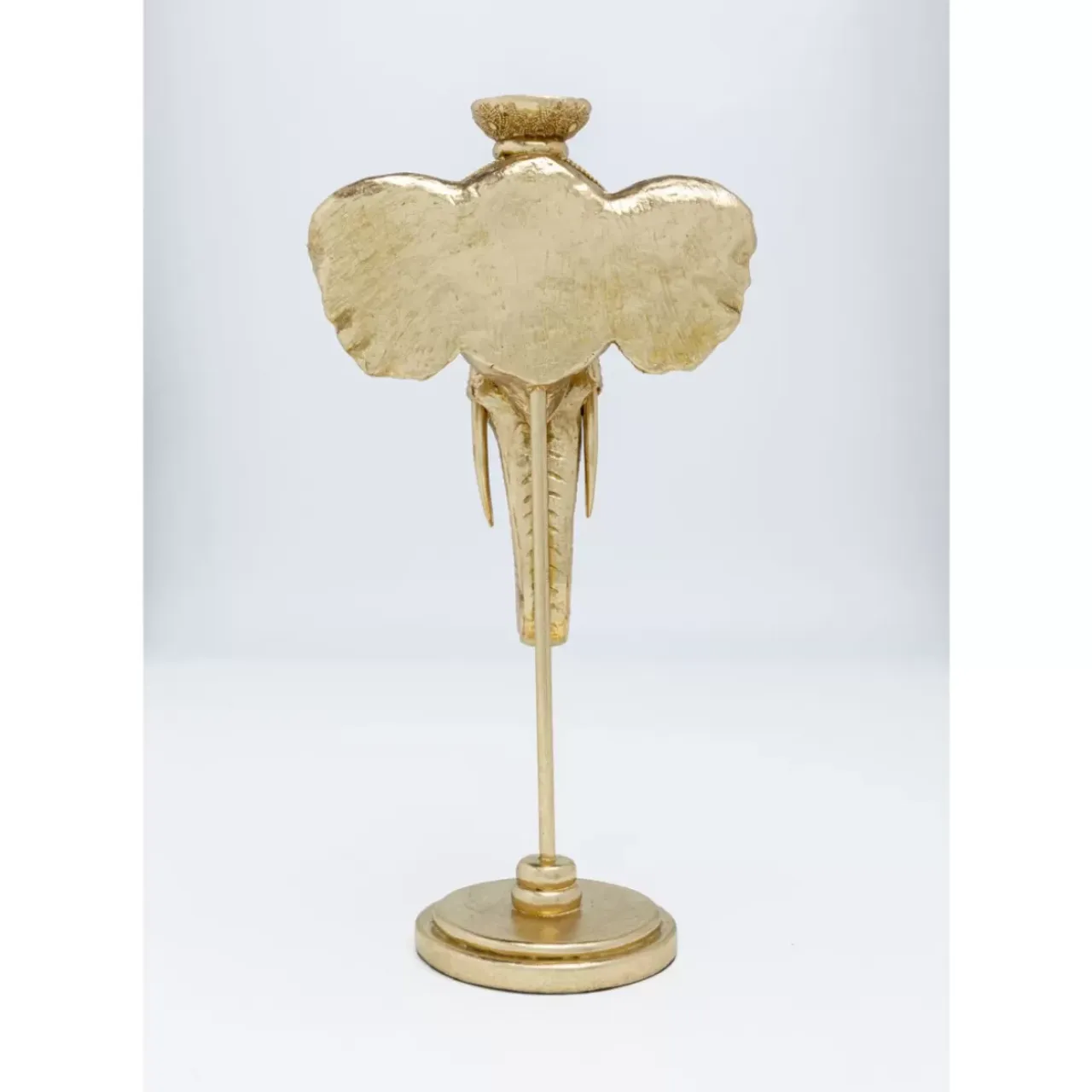 Kerzenständer & Laternen-KARE Design Kerzenständer Elephant Head Gold 49Cm