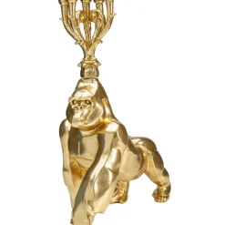 Kerzenständer & Laternen-KARE Design Kerzenständer Gorilla Gold