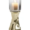 Kerzenständer & Laternen-KARE Design Kerzenständer Jade Gold 33Cm