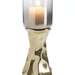 Kerzenständer & Laternen-KARE Design Kerzenständer Jade Gold 33Cm