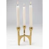 Kerzenständer & Laternen-KARE Design Kerzenständer Stacky Gold 15Cm