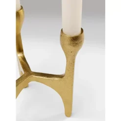 Kerzenständer & Laternen-KARE Design Kerzenständer Stacky Gold 15Cm