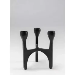 Kerzenständer & Laternen-KARE Design Kerzenständer Stacky Schwarz 15Cm